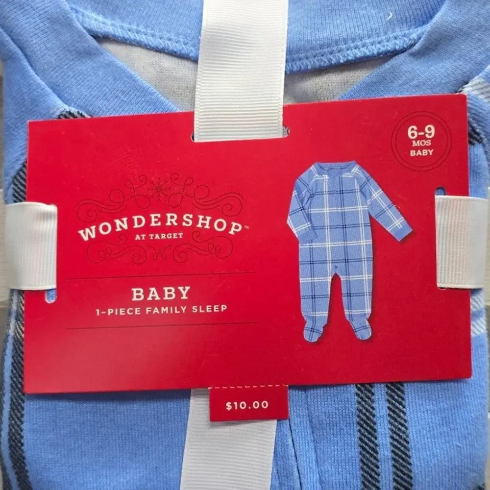 Copied - Baby Plaid Matching Family Footed Pajama | Wondershop | 6-9 Mos
